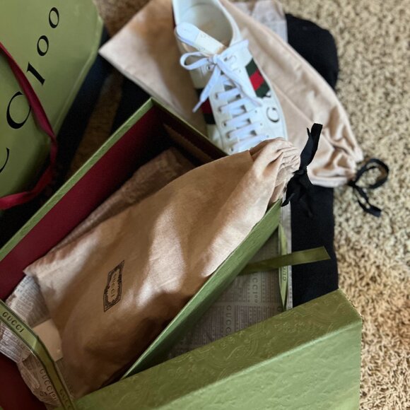 GUCCI ACE LIMITED EDITION SNEAKERS 100TH ANNIV - MENS SIZE 11.5-12 USA (RARE) - Picture 3 of 10